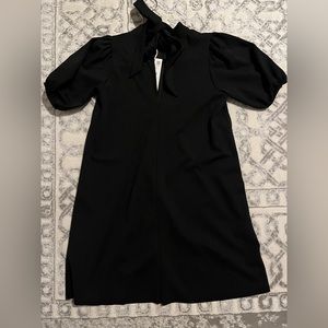 Black short modest dress with tag